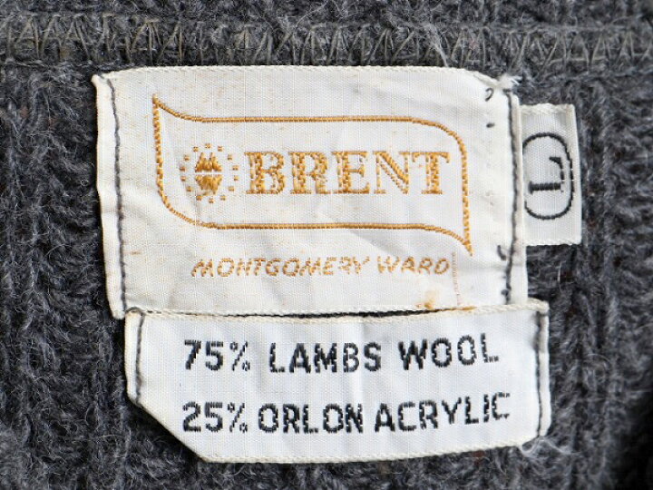 楽天市場】60s 70s ビンテージ □ Brent ブレント 長袖 ニット 