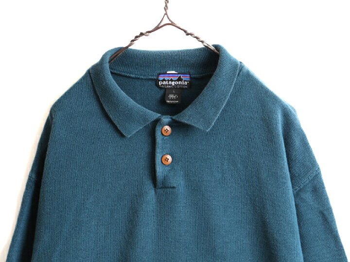 楽天市場】90s USA製 □ パタゴニア 長袖 コットン ニット ポロシャツ 