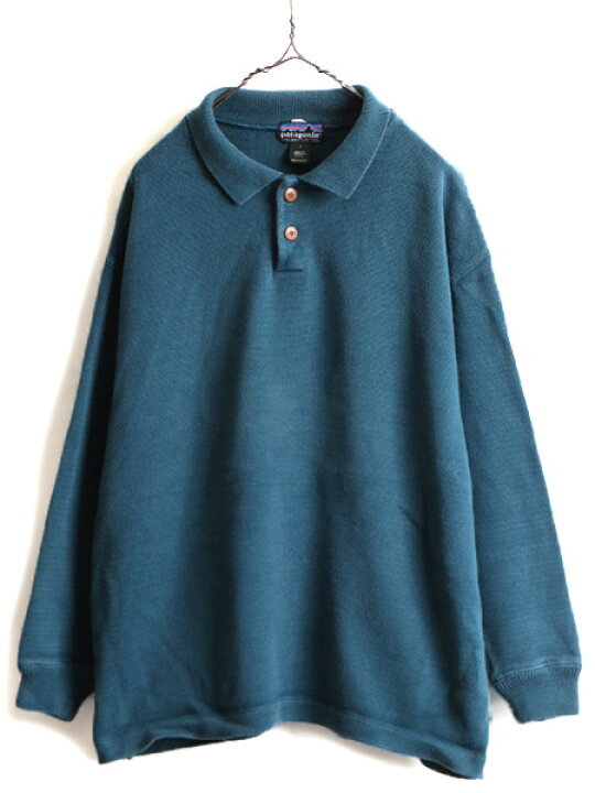 楽天市場】90s USA製 □ パタゴニア 長袖 コットン ニット ポロシャツ 