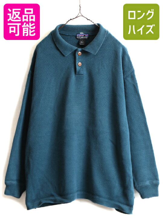 楽天市場】90s USA製 □ パタゴニア 長袖 コットン ニット ポロシャツ 