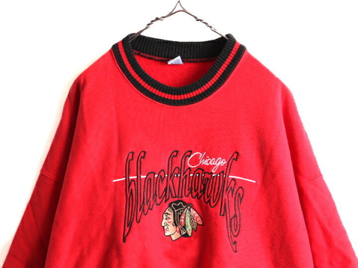 楽天市場】90s USA製 大きいサイズ XL □ NHL シカゴ ブラックホークス 