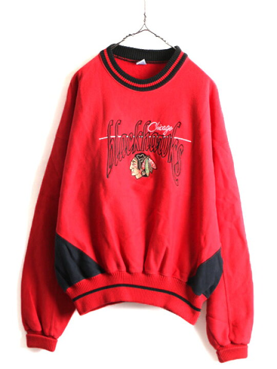楽天市場】90s USA製 大きいサイズ XL □ NHL シカゴ ブラックホークス 