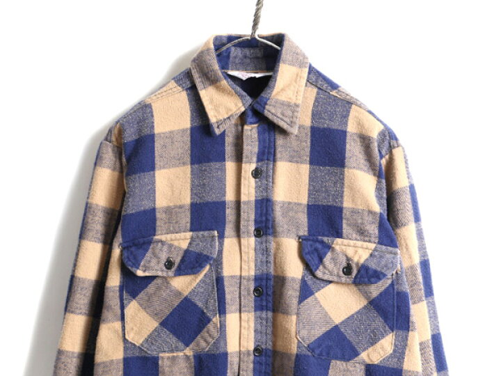 楽天市場】70s USA製 ☆ FROSTPROOF ブロック チェック 長袖 ヘビー 