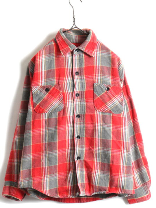 楽天市場】60s ビンテージ ☆ E&W チェック 長袖 ヘビー フランネル  
