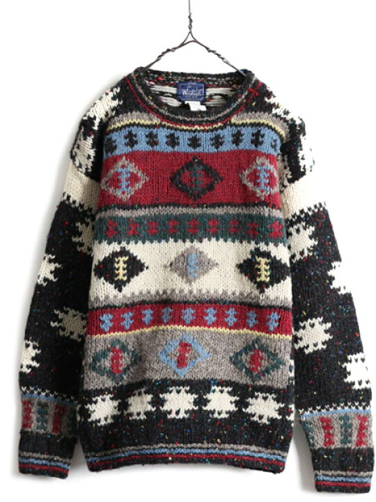楽天市場】80s 旧タグ □ ウールリッチ ネイティブ ウール 長袖 ニット  