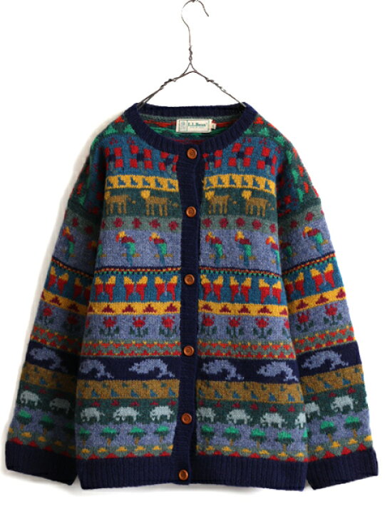 楽天市場】80s ビンテージ □ エルエルビーン アニマル 総柄 ウール  