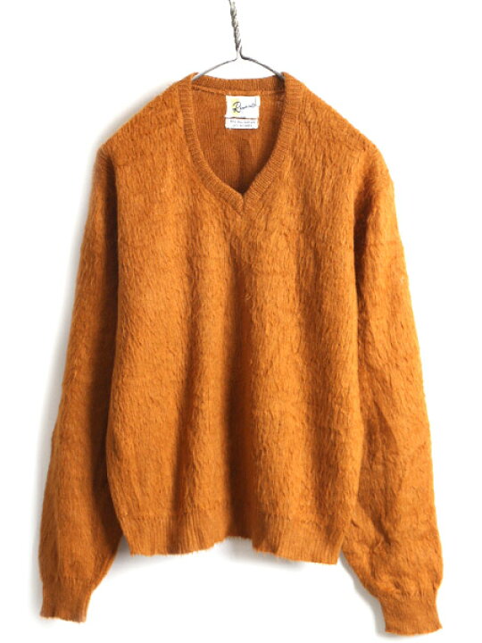 楽天市場】60s 70s ビンテージ 30% モヘア ☆ Vネック モヘヤ 長袖 