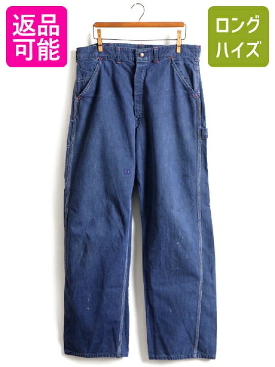 楽天市場】50s ☆ POWR HOUSE バットダイ デニム ペインター パンツ 