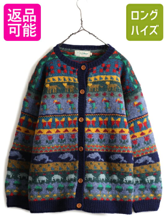 楽天市場】80s ビンテージ □ エルエルビーン アニマル 総柄 ウール  