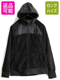 US企画 希少サイズ S 人気 黒 ■ ノースフェイス フリース パーカー ジャケット レディース / 古着 The North face フード ジャンパー ボア| 中古 日本未発売 ノース OSO HOODIE アウトドア 毛足 フリースジャケット ブルゾン パイル ナイロン ワンポイント ブラック US古着