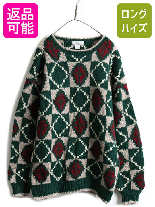 楽天市場】手編み 80s ビンテージ □ OLD GAP 総柄 ウール 長袖 ハンド 