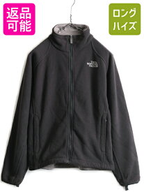 希少サイズ XS ■ ノースフェイス フルジップ フリース ジャケット ( レディース ) 古着 The North Face アウトドア ブルゾン ジャンパー| 中古 ノース フリースジャケット ジップアップ アウター ポケット付き ハイネック ロゴ刺繍 チャコールグレー 濃灰 アメカジ US古着