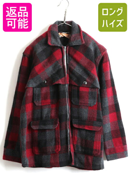楽天市場】カナダ製 60s ☆ フルジップ チェック ウール ダブル  