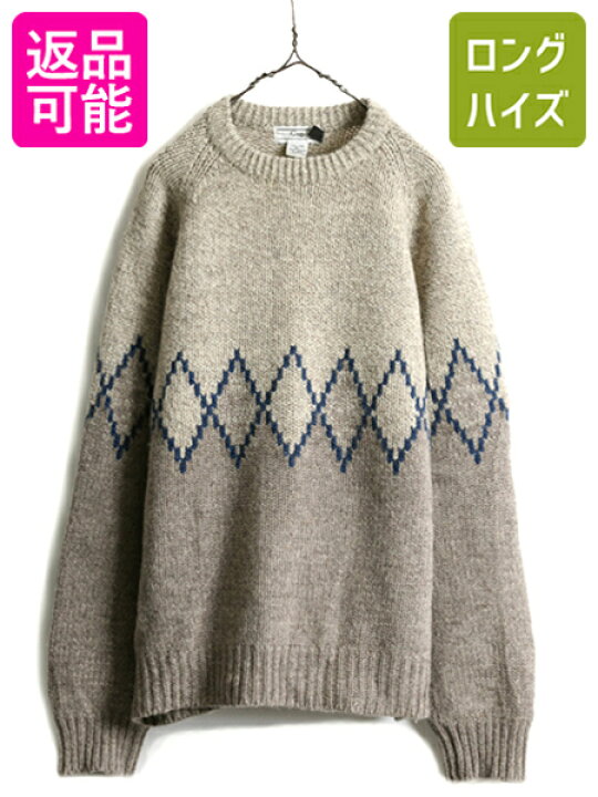 楽天市場】80s ビンテージ □ OLD GAP アーガイル ウール 長袖 ニット 