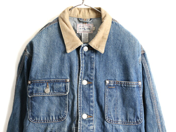 楽天市場】90s 白タグ □ ラルフローレン デニム ジャケット メンズ L 