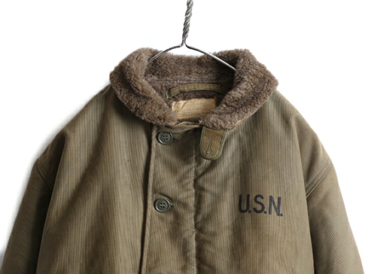 楽天市場】40s ビンテージ ☆ 米軍実物 US NAVY N-1 デッキ ジャケット 