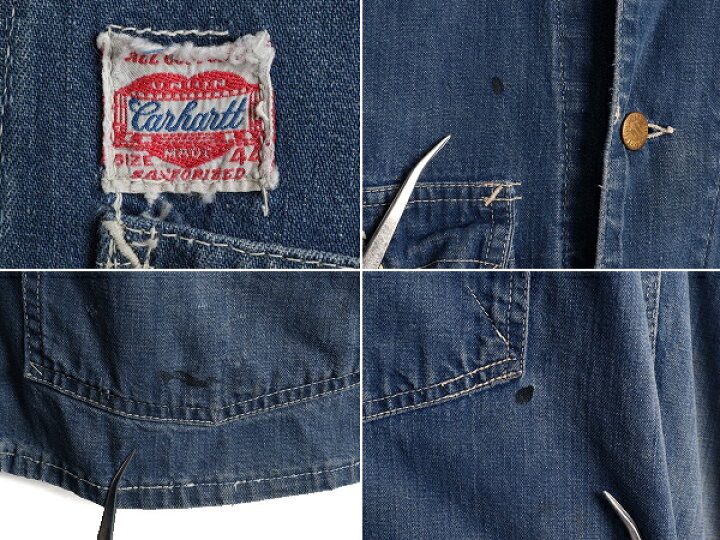 楽天市場】40s USA製 ハート刺繍タグ ☆ カーハート インディゴ デニム 