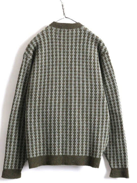 楽天市場】60s ビンテージ ☆ BRENTWOOD 総柄 Vネック ウール 長袖 