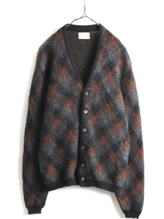 楽天市場】60s USA製 ビンテージ ☆ アーガイル モヘア 長袖 ニット  