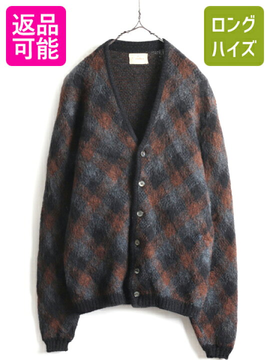 楽天市場】60s USA製 ビンテージ ☆ アーガイル モヘア 長袖 ニット  