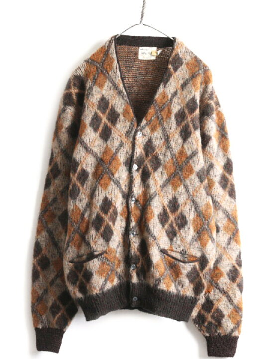 楽天市場】60s ビンテージ 25% モヘア ☆ アーガイル ウール モヘヤ  