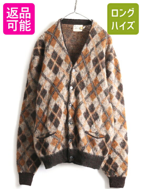 楽天市場】60s ビンテージ 25% モヘア ☆ アーガイル ウール モヘヤ  
