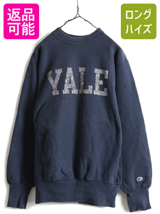 楽天市場】80s USA製 ☆ チャンピオン リバースウィーブ YALE プリント 