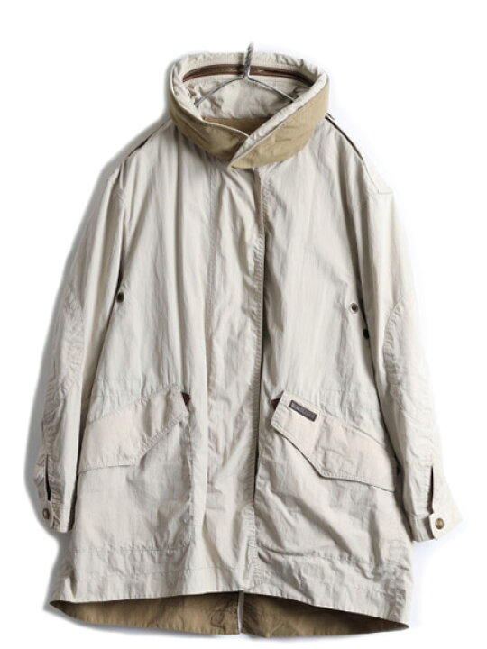 BURBERRY あまし BRITナイロンAラインコート/フード＆ライナー付きM