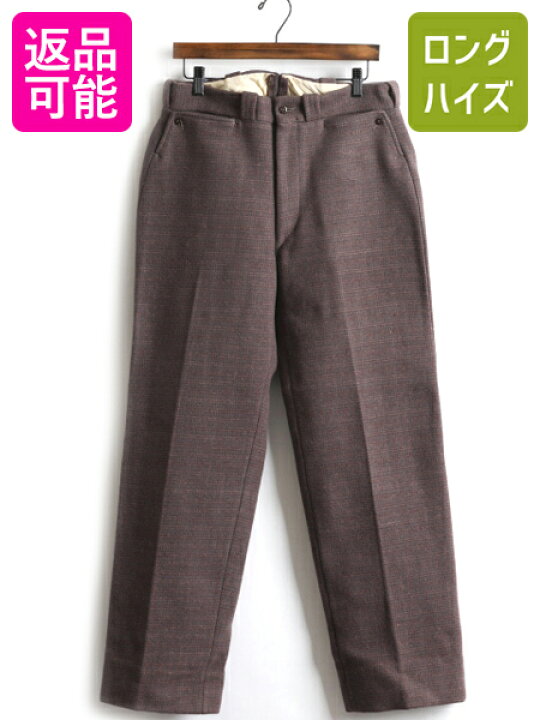 楽天市場】50s ビンテージ □ チェック ヘビー ウール スラックス 