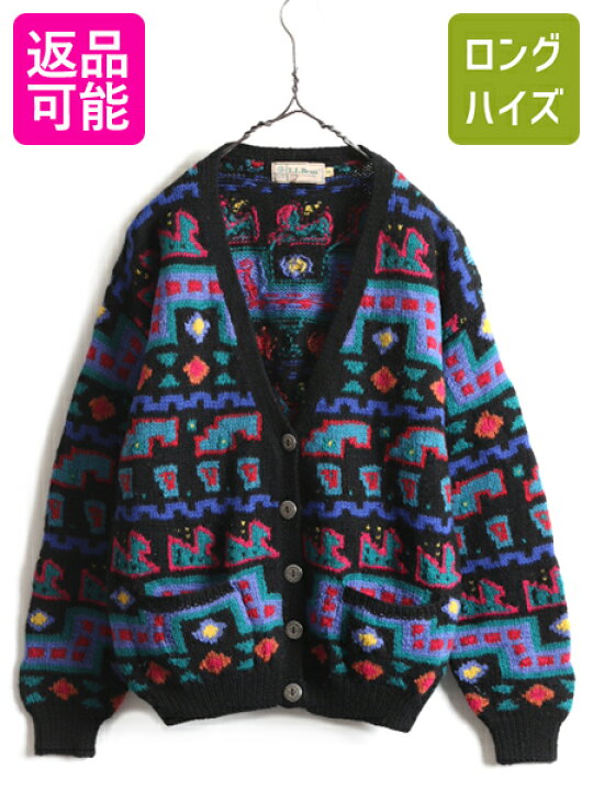 楽天市場】80s ビンテージ □ エルエルビーン 総柄 ウール ニット  