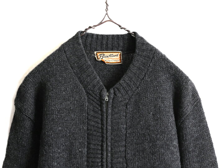 楽天市場】60s ビンテージ □ BRENTWOOD フルジップ ウール ニット 