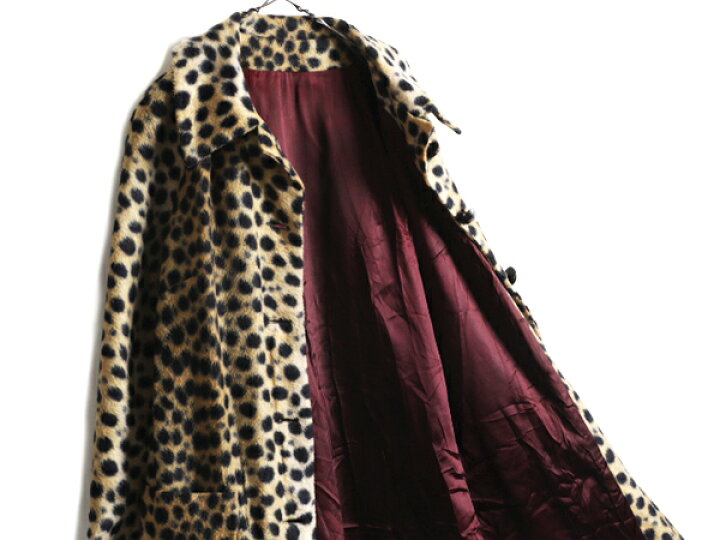 楽天市場】60s ビンテージ □ ヒョウ柄 フェイクファー ロング コート  