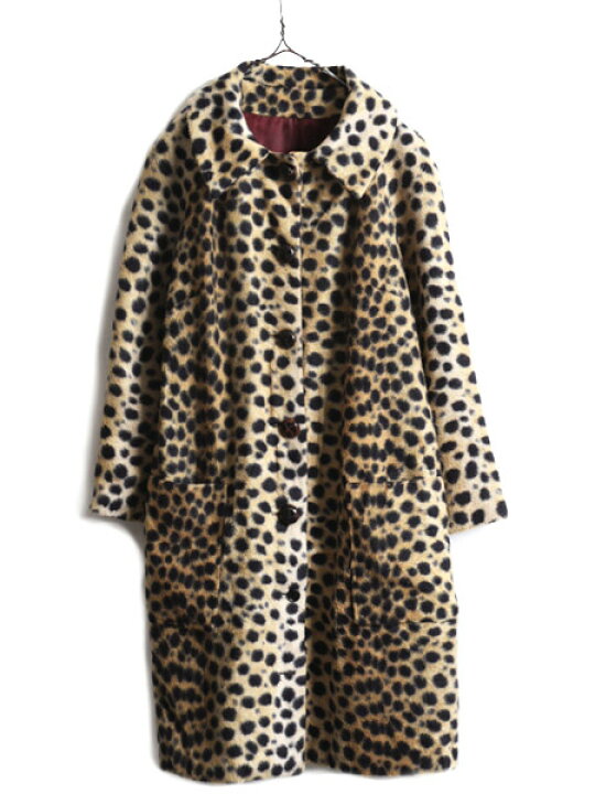 楽天市場】60s ビンテージ □ ヒョウ柄 フェイクファー ロング コート  