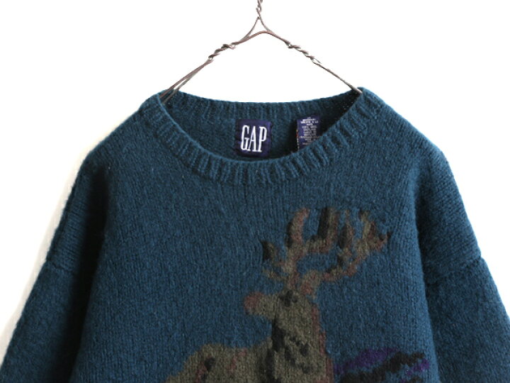 楽天市場】手編み 90s □ OLD GAP 絵柄 シェットランド ウール ハンド 