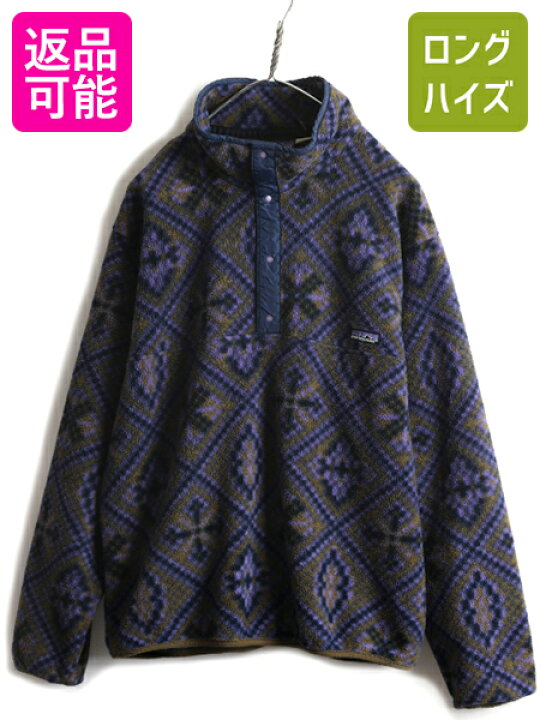 楽天市場】90s USA製 □ 93年製 パタゴニア 総柄 フリース スナップT 