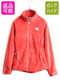 US企画 希少サイズ S ■ ノースフェイス フルジップ 毛長 フリース ジャケット ( レディース ) 古着 The North Face アウトドア ジャンパー| 中古 日本未発売 OSITO フリースジャケット ブルゾン ノース ボア パイル ハイネック ジップアップ ワンポイント ピンク アメカジ