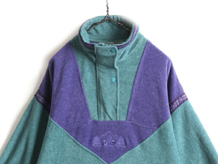 楽天市場】90s □ EMS プルオーバー フリース ジャケット ( メンズ M 