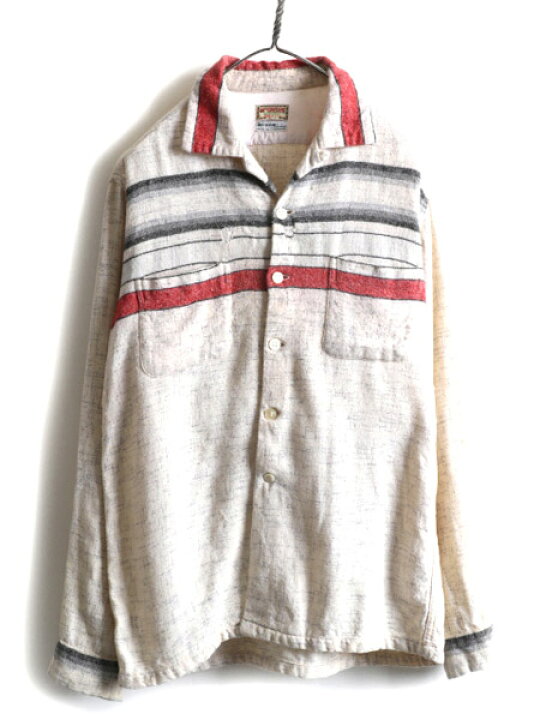 楽天市場】50s USA製 ☆ マクレガー カスリ 総柄 ループ留め オープン  