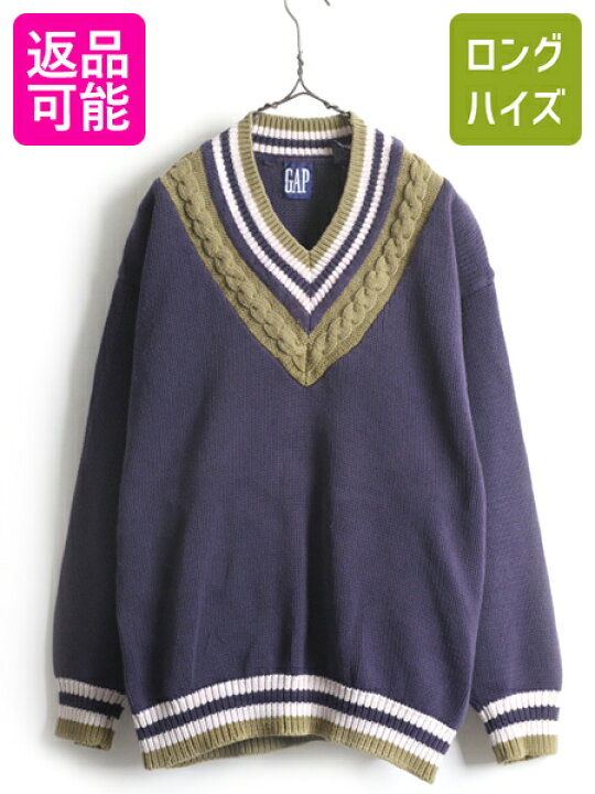 楽天市場】90s 大きいサイズ XL □ OLD GAP コットン チルデン ニット 