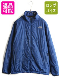 ■ ノースフェイス 中綿 キルティング ナイロン ジャケット メンズ L / The North Face ジャンパー ブルゾン ハイネック アウトドア 青 紺| 古着 中古 ノース 中綿ジャケット ナイロンジャケット ジップアップ フルジップ ワンポイント ロゴ刺繍 ブルー ネイビー アメカジ