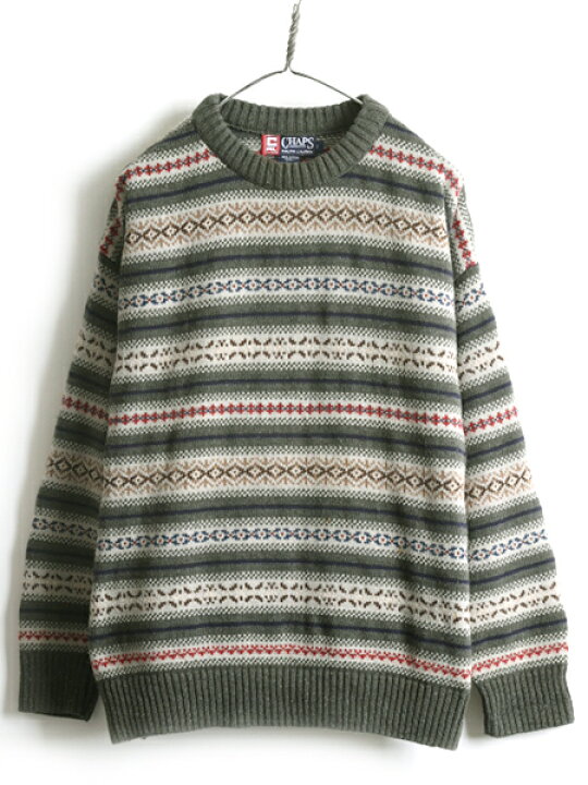 楽天市場】90s USA製 □ CHAPS ラルフローレン フェアアイル コットン 