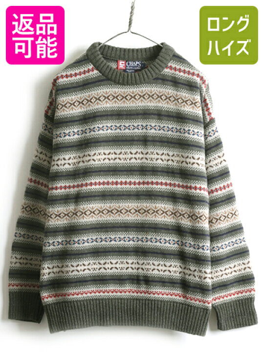 楽天市場】90s USA製 □ CHAPS ラルフローレン フェアアイル コットン 