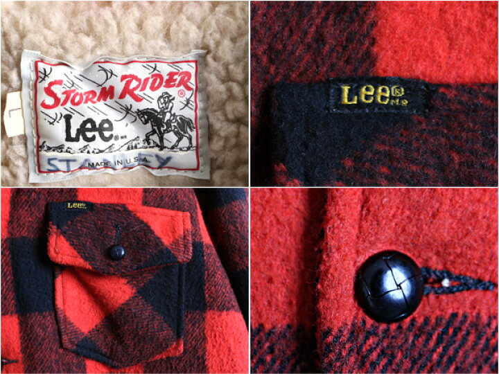 楽天市場】70s USA製 ☆ LEE STORM RIDER ブロック チェック ウール 