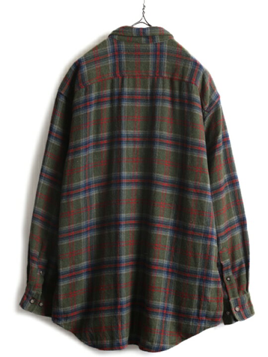 楽天市場】90s □ OLD GAP チェック ボタンダウン 長袖 ウール シャツ 