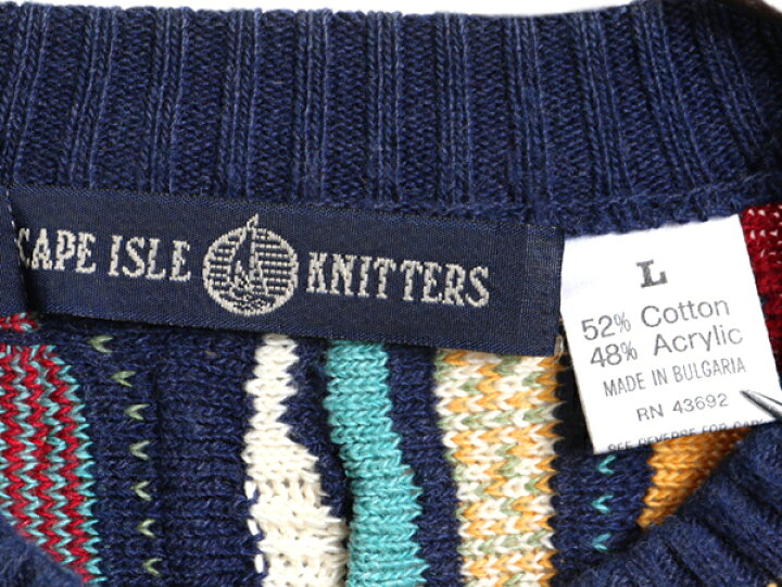 楽天市場】90s □ CAPEISLE KNITTERS 3D 立体編み コットン アクリル 