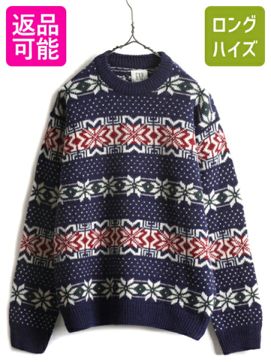 楽天市場】90s 希少サイズ XS □ OLD GAP ノルディック シェットランド 