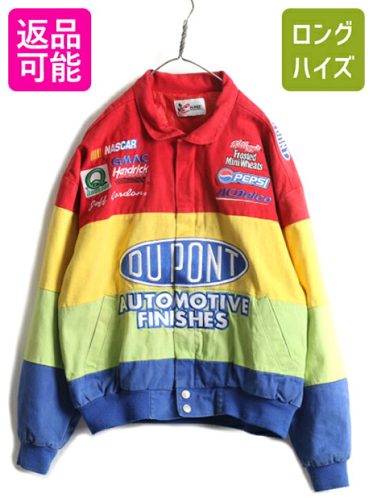 楽天市場】□ NASCAR ボーダー コットン レーシング ジャケット メンズ  