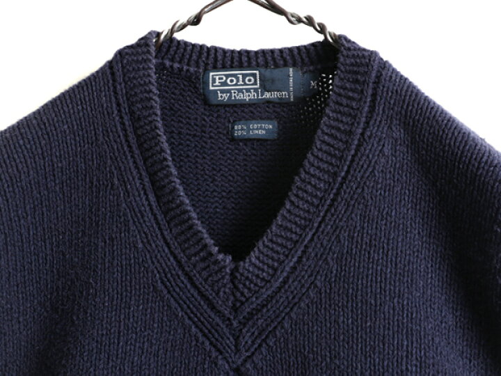 楽天市場】90s □ POLO ポロ ラルフローレン コットン リネン ニット 