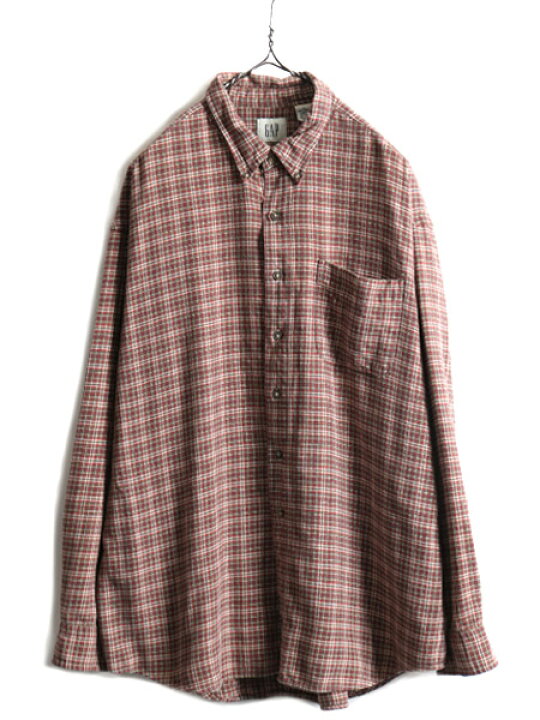 楽天市場】00s 大きいサイズ XL □ OLD GAP チェック フランネル 長袖 