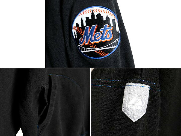 楽天市場】MLB オフィシャル Majestic NY メッツ スウェット パーカー 